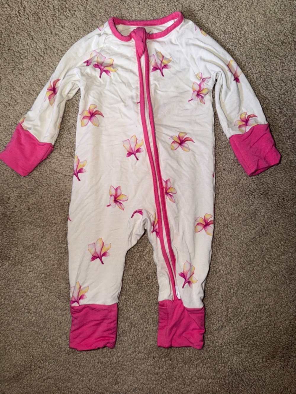 Coco Moon Plumeria coverall pajamas